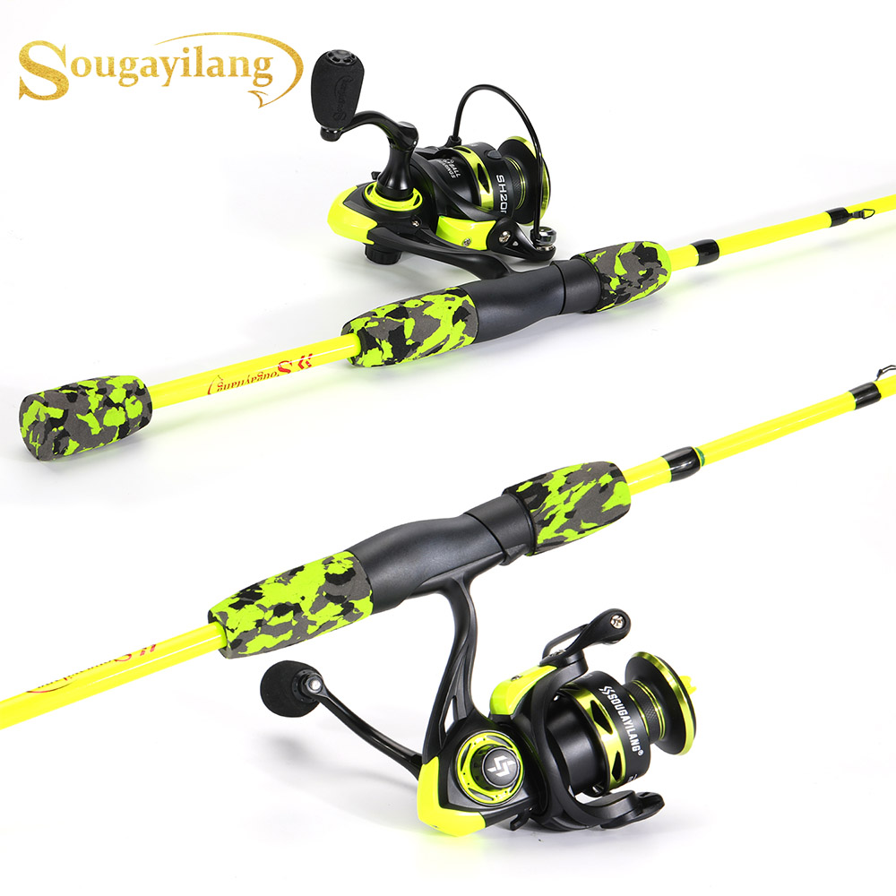 Fishing Rod Carbon Fiber - Sougayilang Spinning Fishing Combo 1.7m Carbon