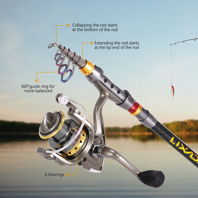 Lixada Telescopic Fishing Rod  - đánh giá và giá Fishing Rod Surf
