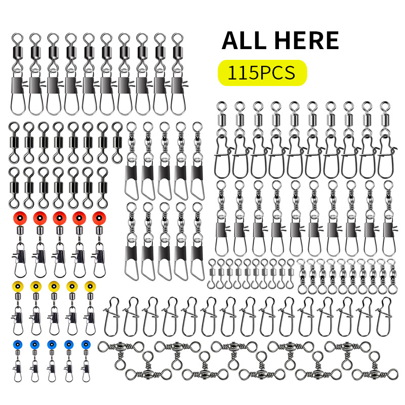 115pcs Fishing Swivel Connecto - đánh giá và giá Fishing Rod Building Kit