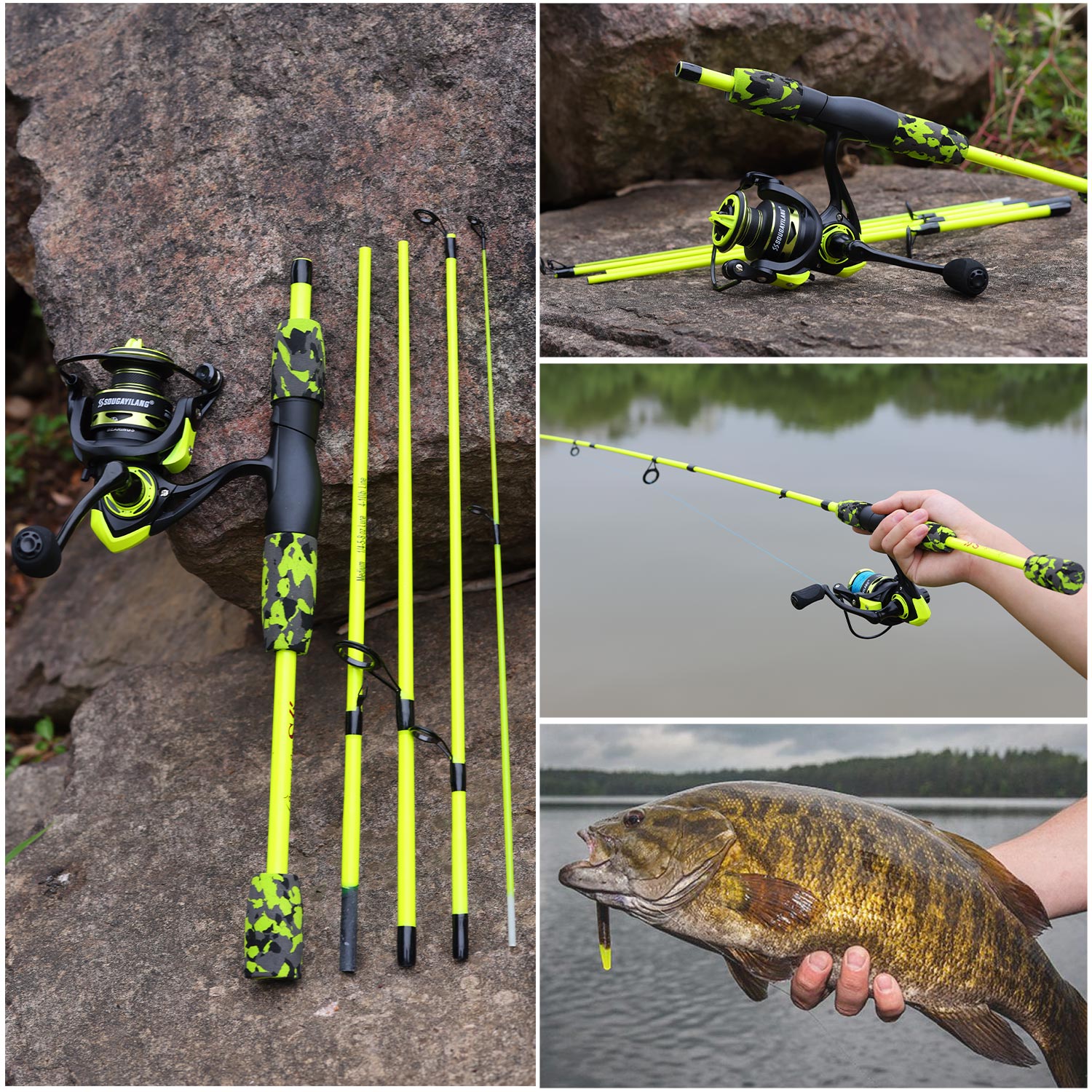 Sougayilang Spinning Fishing C - đánh giá và giá Fishing Rod Carbon Fiber