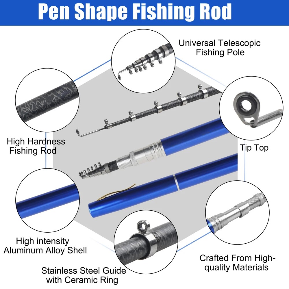 1.6m/1m Pocket Pen Fishing Rod - đánh giá và giá Fishing Rod Ice