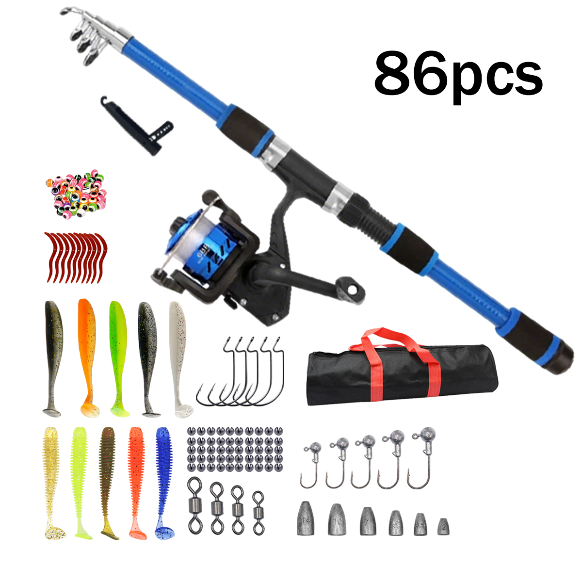91/86Pcs Beginner Fishing Comb - đánh giá và giá Fishing Rod Surf